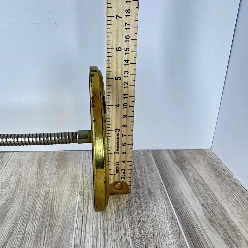Vintage Brass Double Sided Vanity Mirror Gooseneck Hollywood‎ Regency MCM